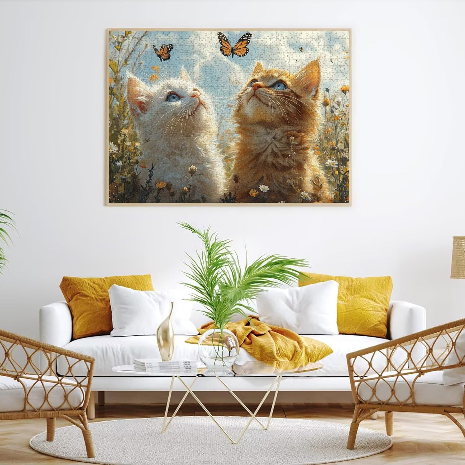 5000 sztuk puzzli dla dorosłych, gry rodzinne, kot motyl, n-503