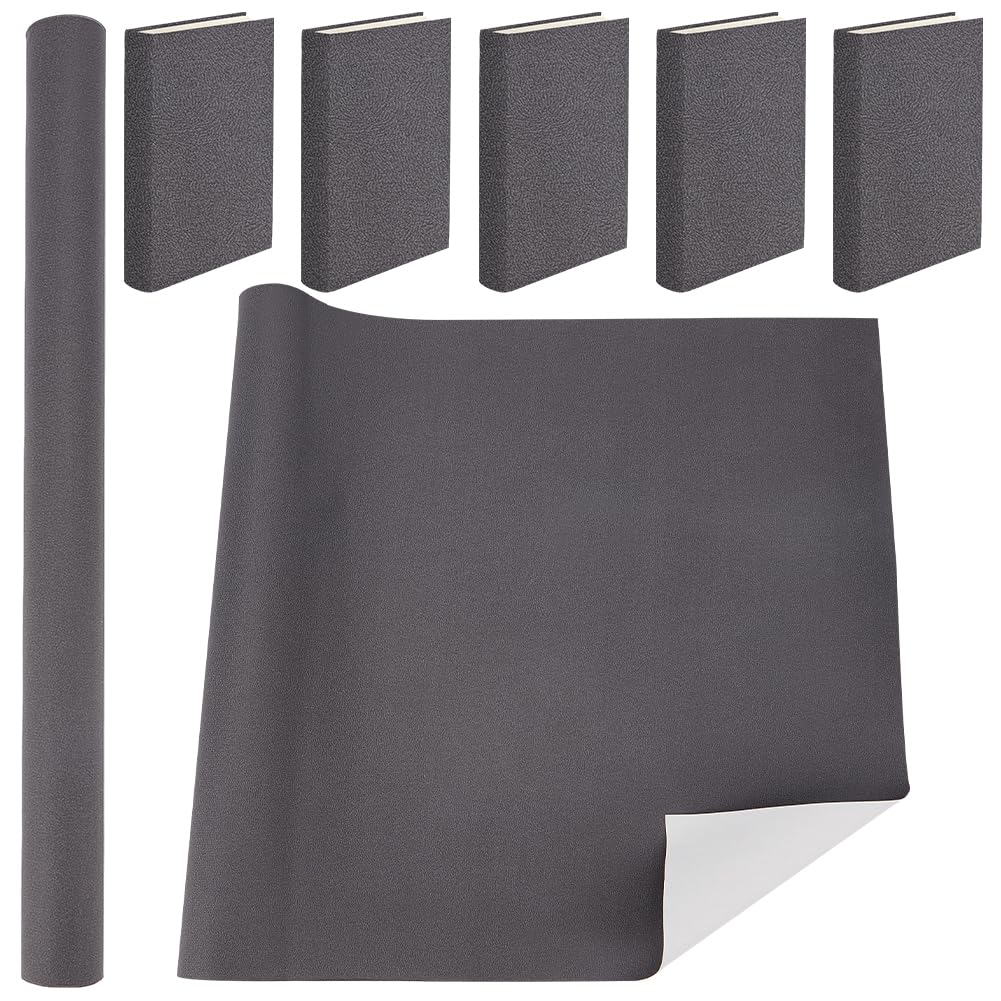 CRASPIRE 110x42cm Cloth Book Covers for Book Binding Fabric Surface Paper Backed Bookcover Notebook Wraps Grey Book Cloth Covering Protector Bookbinding Supplies for Books Album DIY Scrapbooking