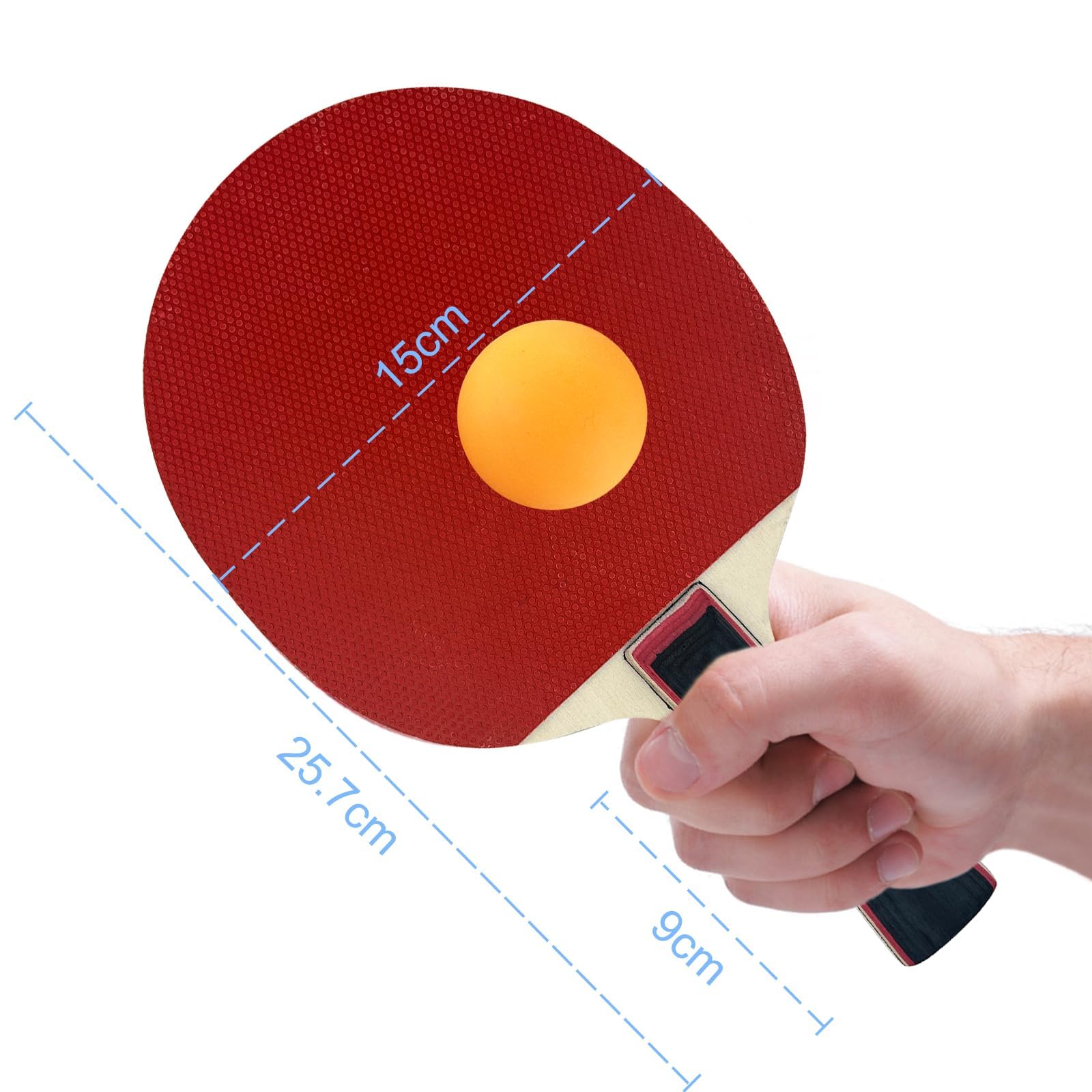 Gentpovth Ensemble de Raquettes de Ping-Pong Professionnel - 2 Raquettes, 3 Balles Mate, 1 Sac - Tennis de Table Hautes Performances pour Loisir, Entraînement, Amateurs, Experts