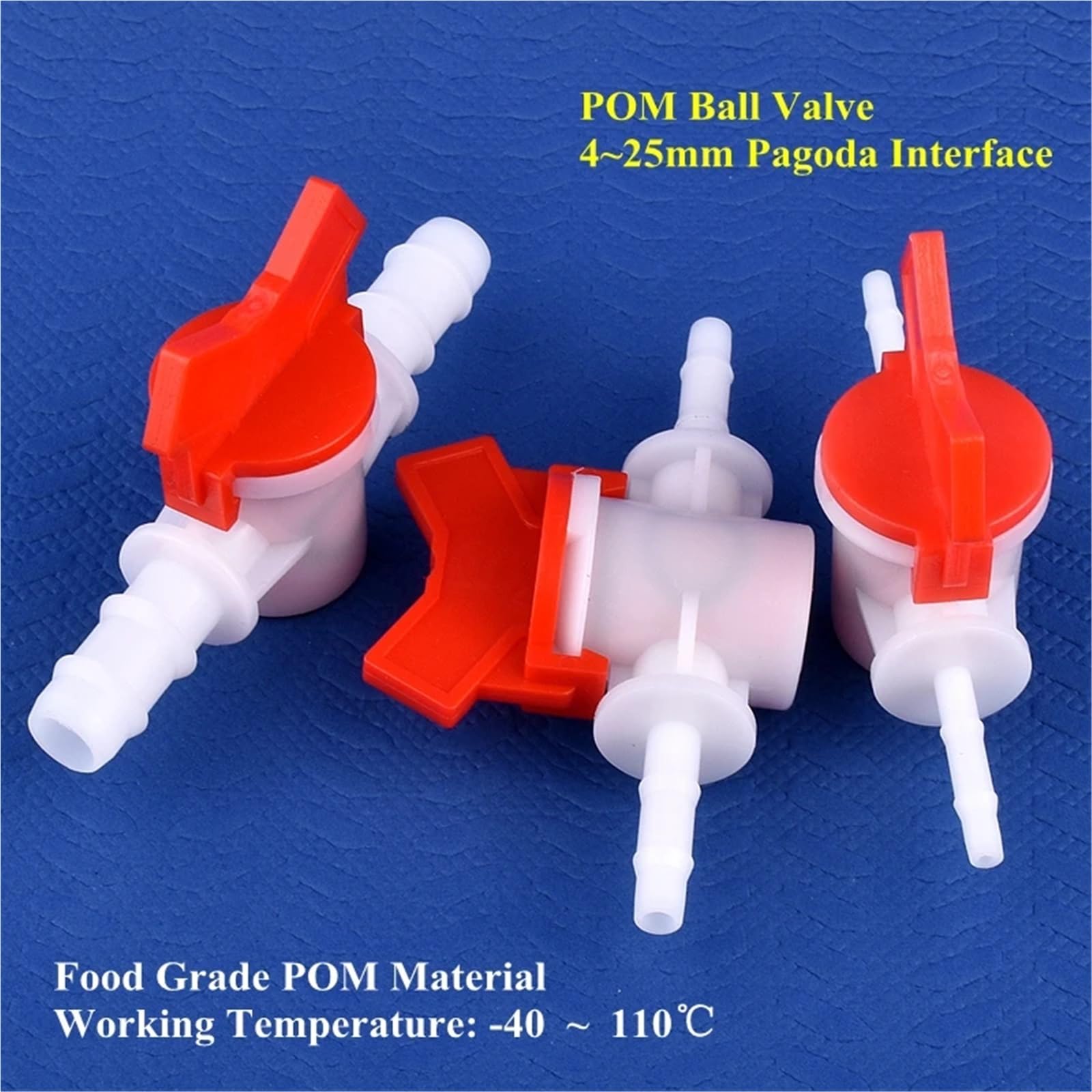1~50 válvulas de bola POM de 4 ~ 25 mm, sistema de riego por goteo, manguera, junta de pagoda, tanque de acuario, bomba de aire, tubo conector de agua de jardín (16-16 mm, 20 piezas)