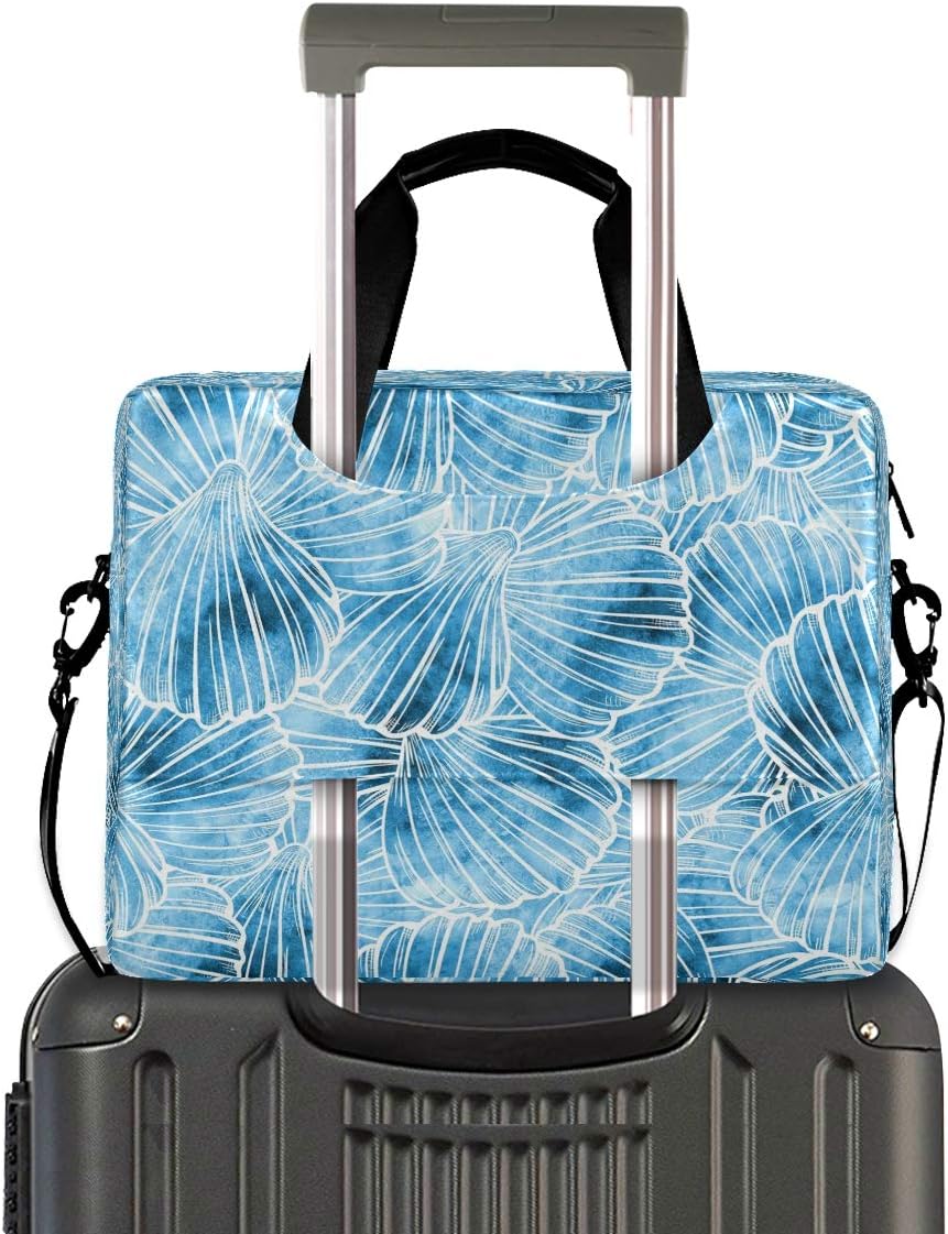Laptop Bag Sea Seashell Art Paintig Laptop Sleeves Case for 13 14 15.6 Inch Computer Tablet Briefcases Carrying Case Shoulder Bag for Work