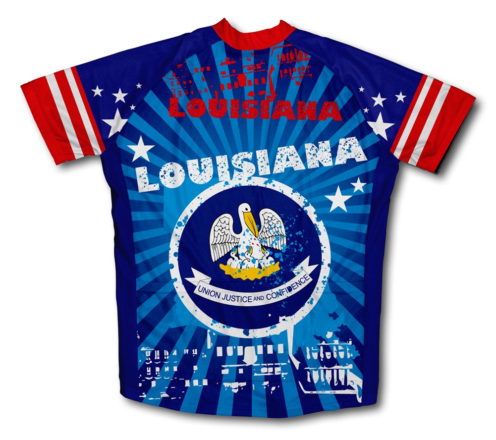ScudoPro Louisiana Short Sleeve Cycling Jersey for Youth - Size S Blue