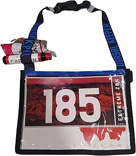 Dorsal Keeper Porta Dorsal cinturón Deportivo número de competición Trail Running Triatlón duatlón Ciclismo Maratones Marcha nórdica 4 Colores Unisex (Azul)