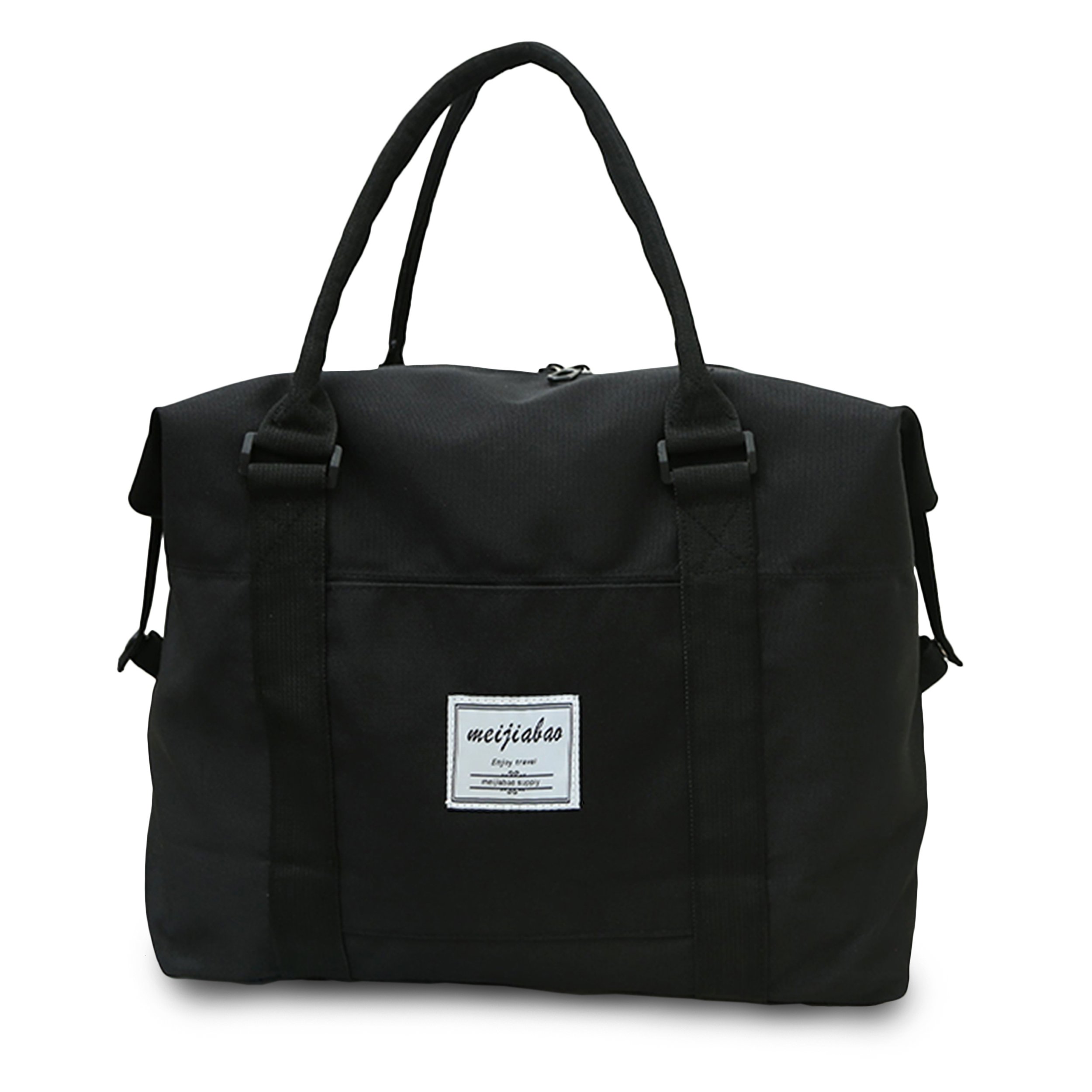 SENLI Waterproof Handbag Duffle Travel Bag Tote Carry-On Shoulder Bag for Trips Sports-Black