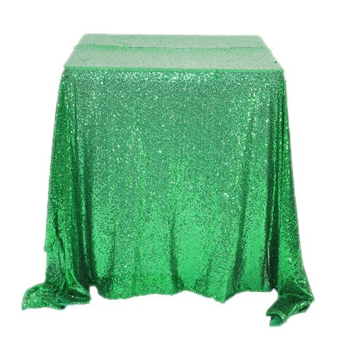 1 Mantel Rectangular, Mantel con Lentejuelas Brillantes, Falda de Mesa, decoración del hogar, Cubierta de Mesa, Fiesta de Boda, Verde, 120x180cm