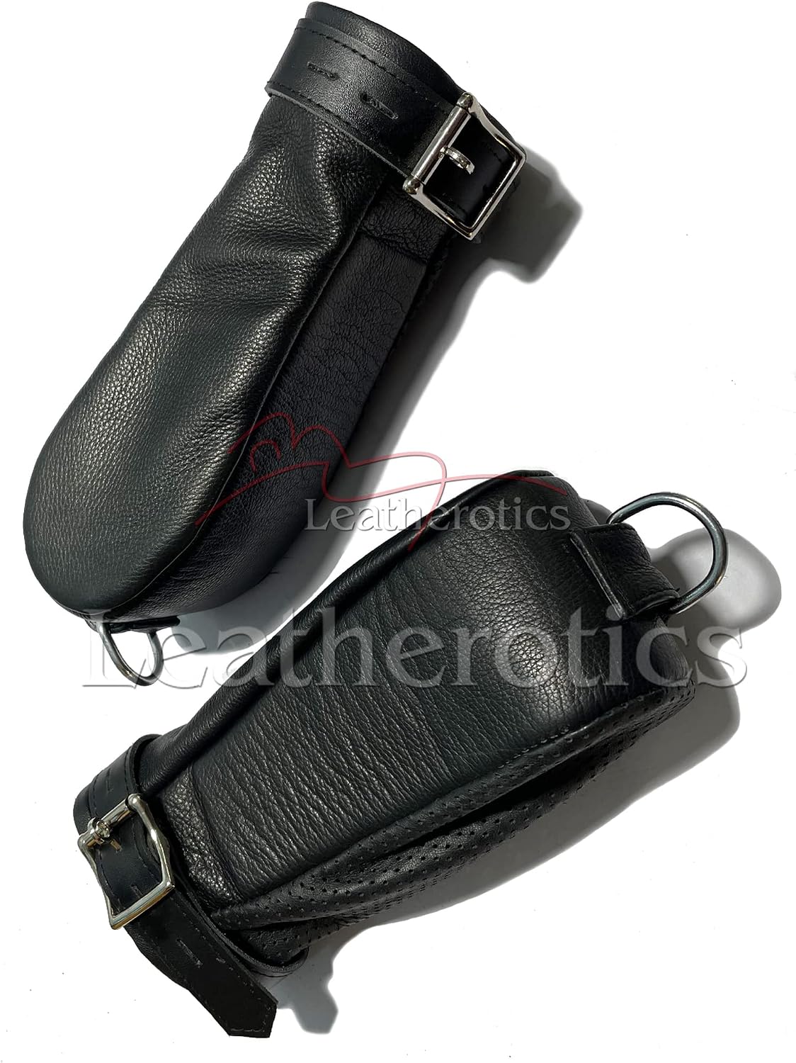 Men's Lockable Leather Bondage Mittens