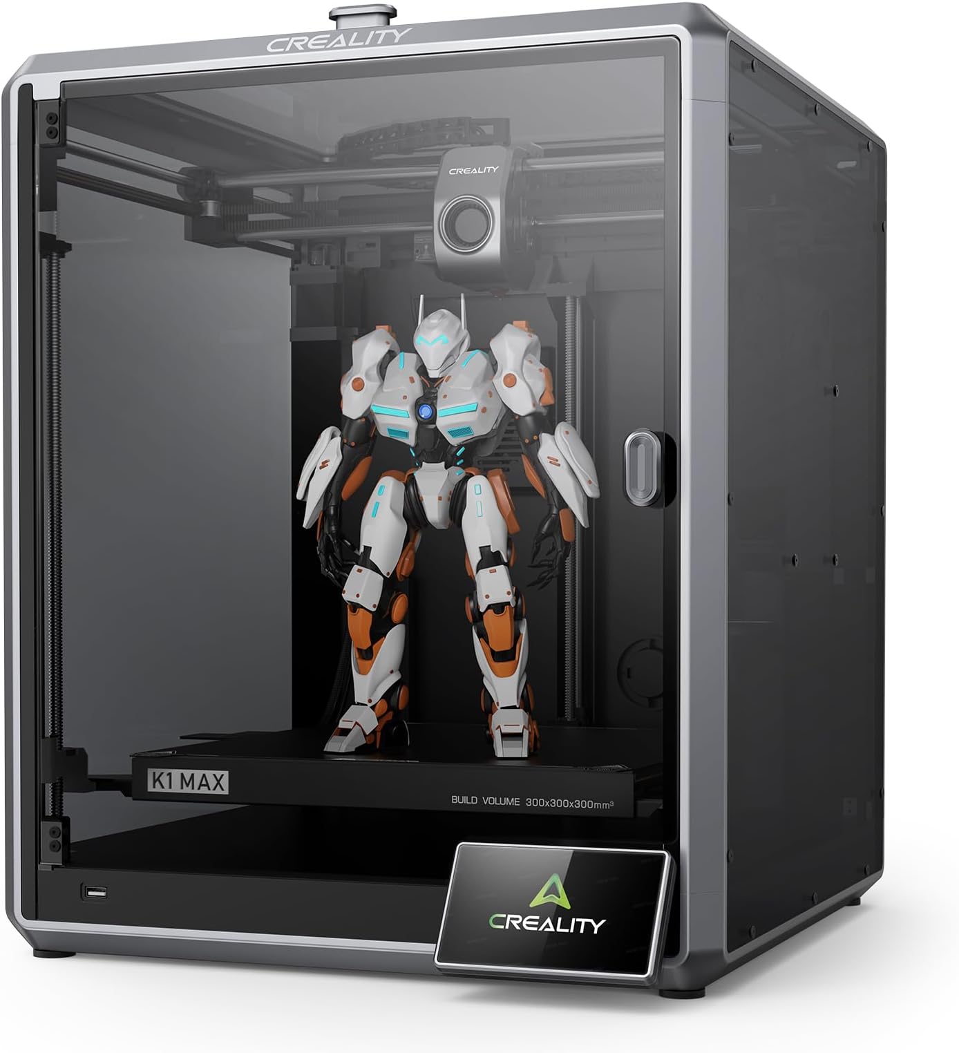 Creality K1 Max 3D Printer Official, 600mm/s Max High-Speed 3D Printers Large Printing Size 300x300x300mm with Auto Leveling, Dual Cooling, Smart AI Function, 32mm³/s Flow Hotend and Out-of-The-Box