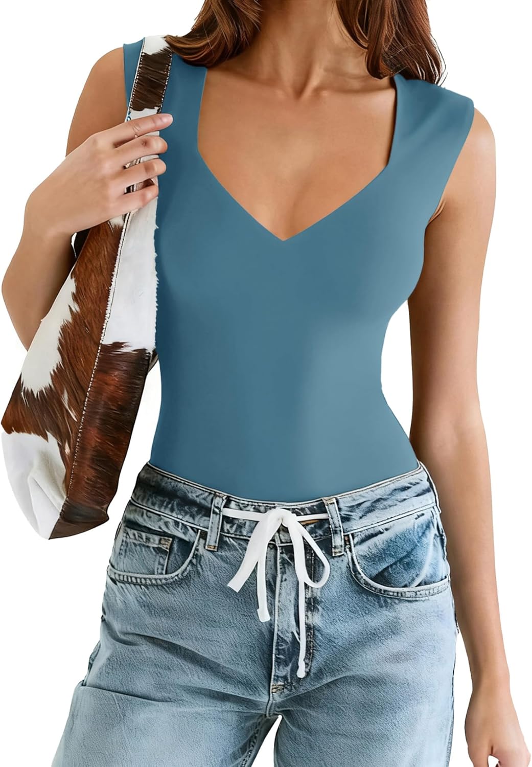 Avidlove Body Suits for Womens Sexy Bodysuit Tank Top Thong Body Suit Seamless Double Lined Going Out Tops