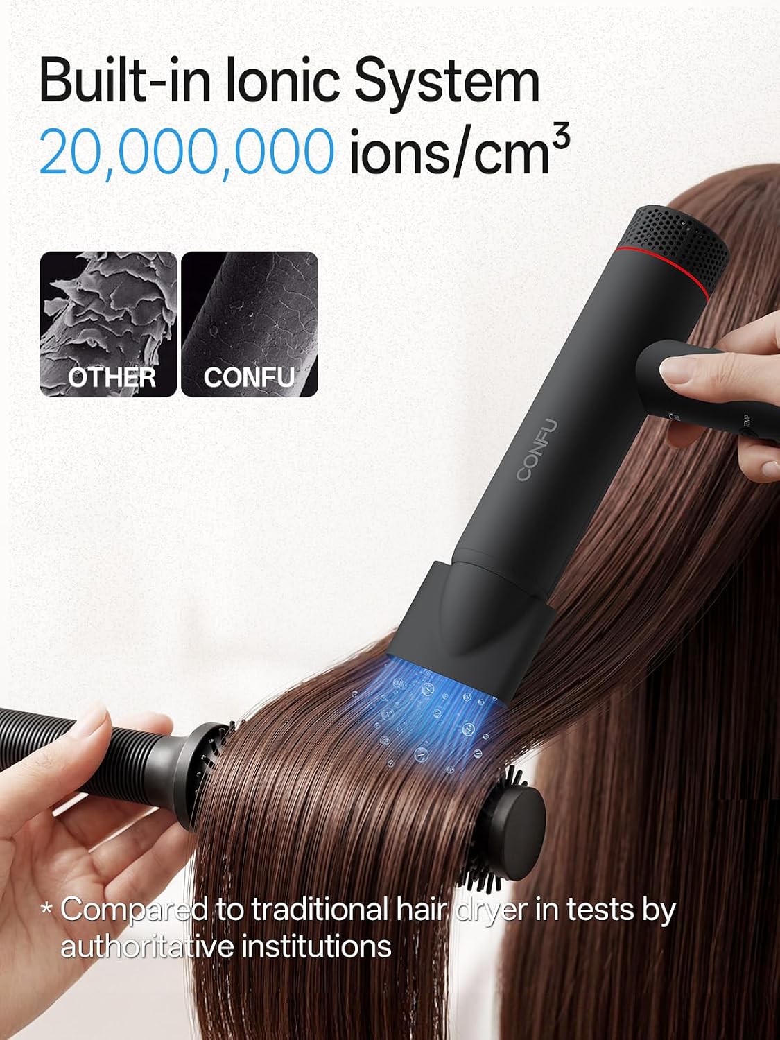 Hair Dryer, CONFU Hair Dryer with Diffuser 110000 RPM, High-Speed Professional Ionic Blow Dryer for Fast Drying, Hair Diffuser for Curly Hair for Home Travel
