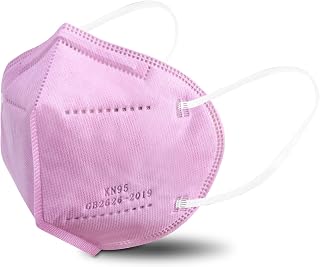 akgk KN95 Face Mask 50 PCS, Breathable Protection Masks, 5-Ply KN95 Hot Pink Masks, Cup Dust Safety Masks