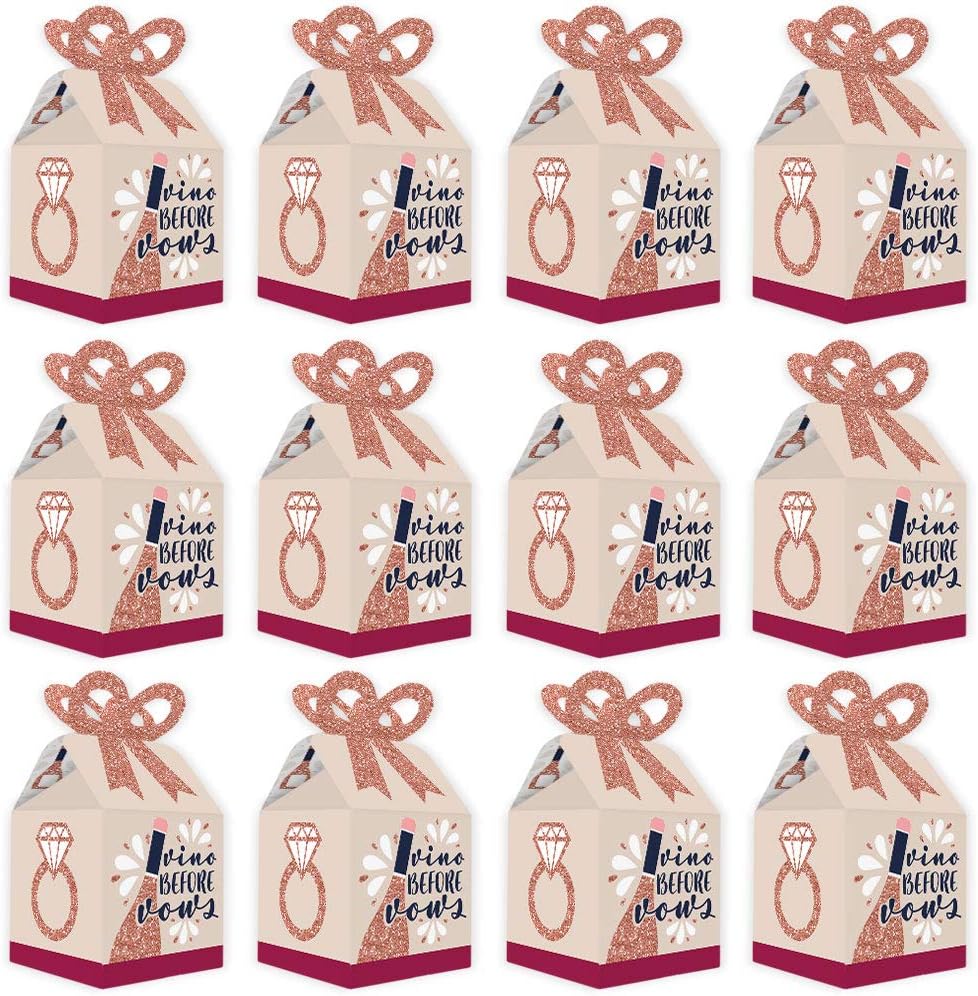 Vino Before Vows - Bachelorette Favor Gift Boxes - Bow Boxes - Set of 12 image 4
