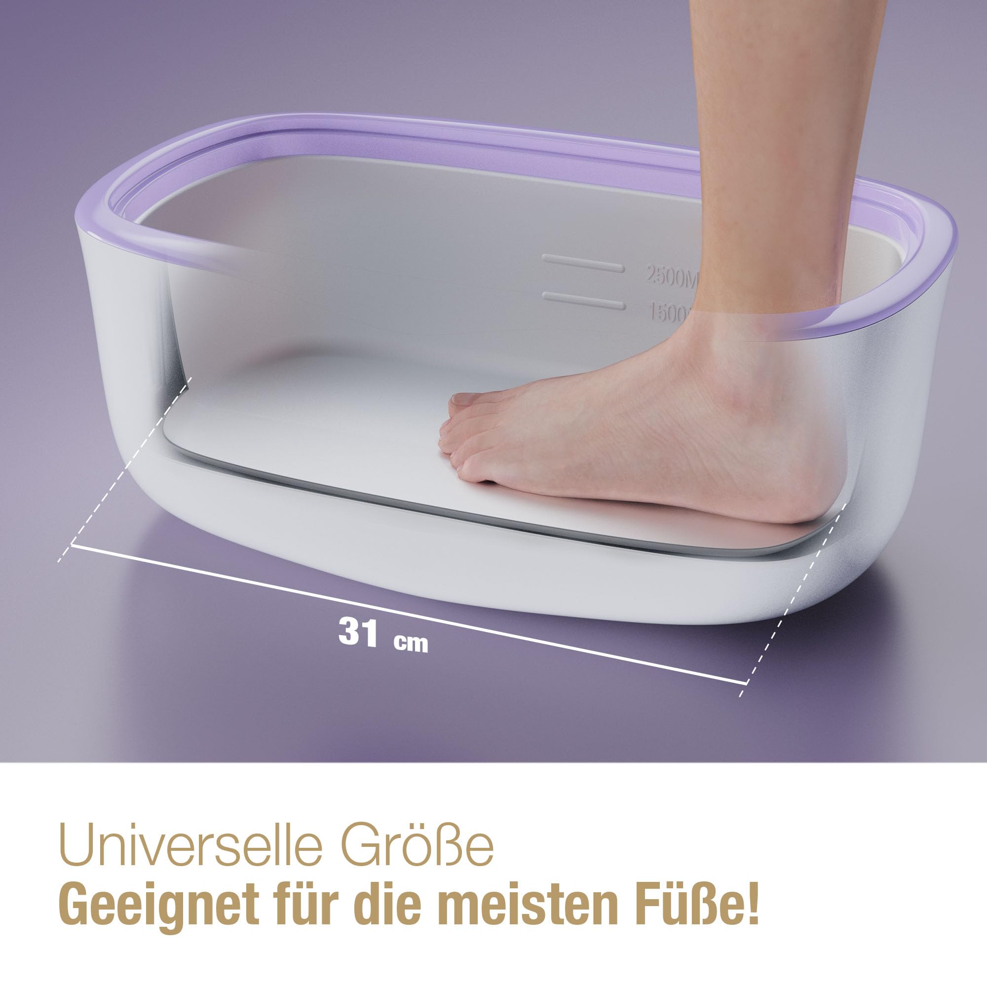 LAVANY - Baño de parafina para manos y pies, 4000 ml, máquina de baño de cera de parafina de 230 W, con accesorios, 1350 g de cera de parafina y guantes desechables (púrpura)