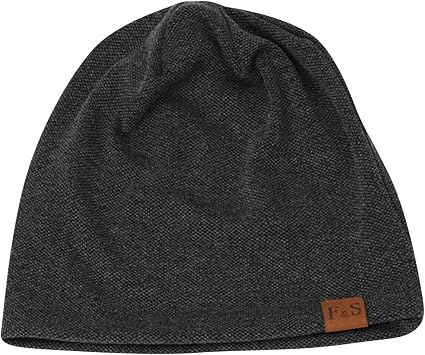 Winter Knitted Beanie Hats Caps - Warm Soft Slouchy Classic Beanies for Unisex Ski Cap Beanie Hats for Men Women Black-05#A, One Size