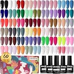 JODSONE 60 PCS Gel Nail Polish Kit avec U V Light Base et Matte Glossy Top Coat Nail Gel Polish Tressure de manucure Outils Accessoire Convient pour toutes les saisons