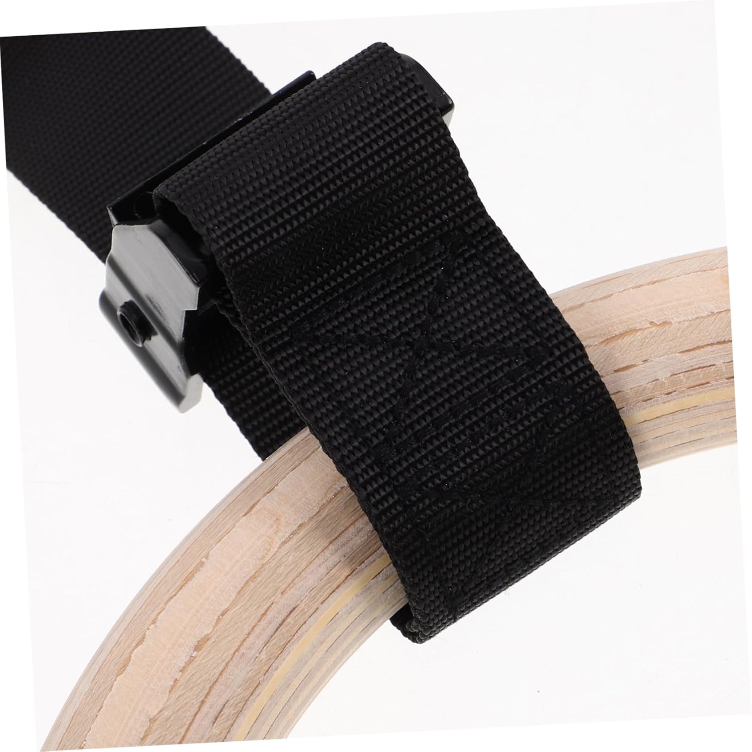 Hemoton Wooden Gymnastic Rings with Adjustable Straps Indoor Fitness Workout Gear for Strength Training Bodyweight Exercises and Enhanced Flexibility and Design for Home Use