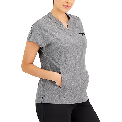 Hanes Women's ComfortFit Stretch Mandarin Collar Scrub Top