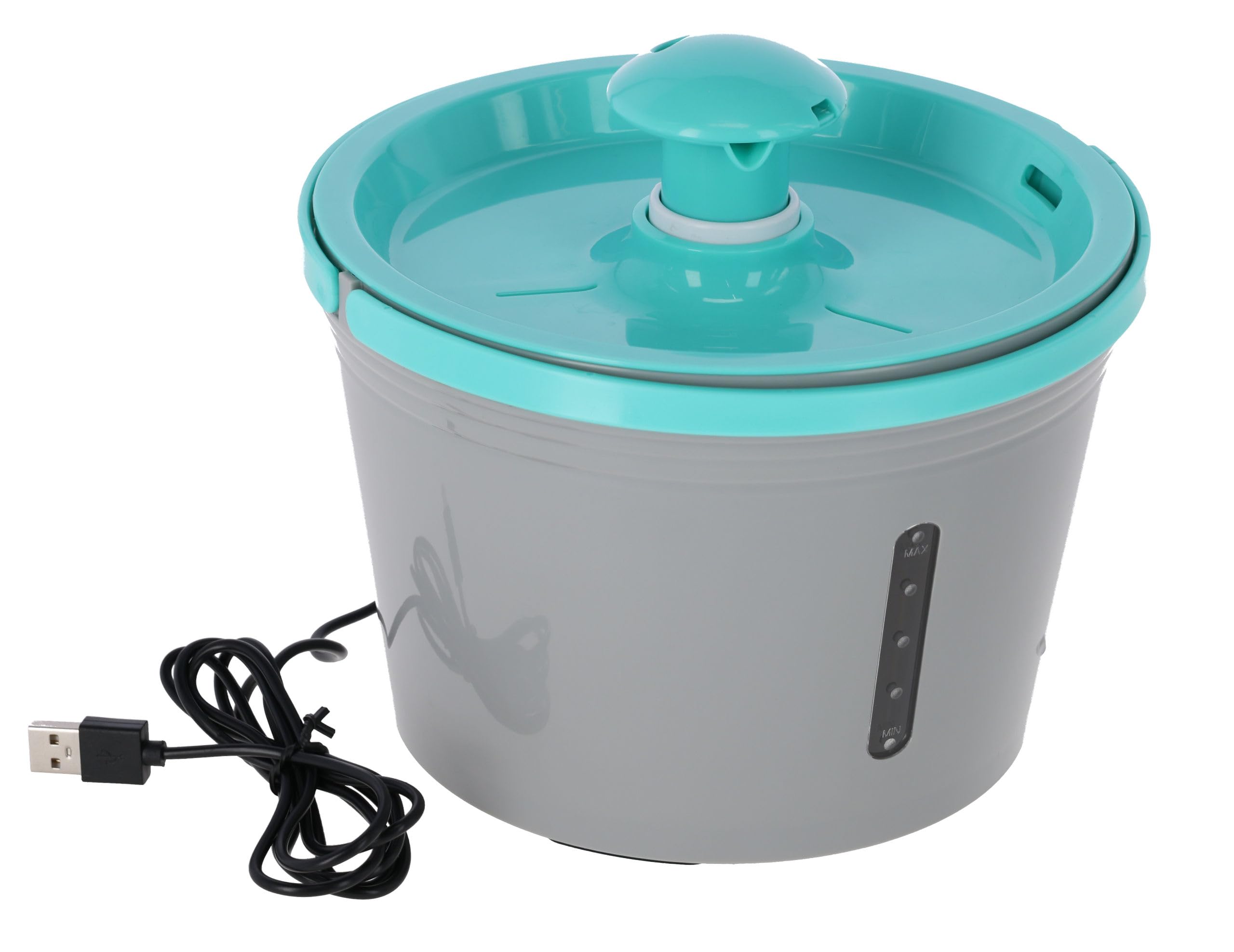 Fontaine à eau compacte 1,6 l Kerbl Pet gris bleu à flux continu