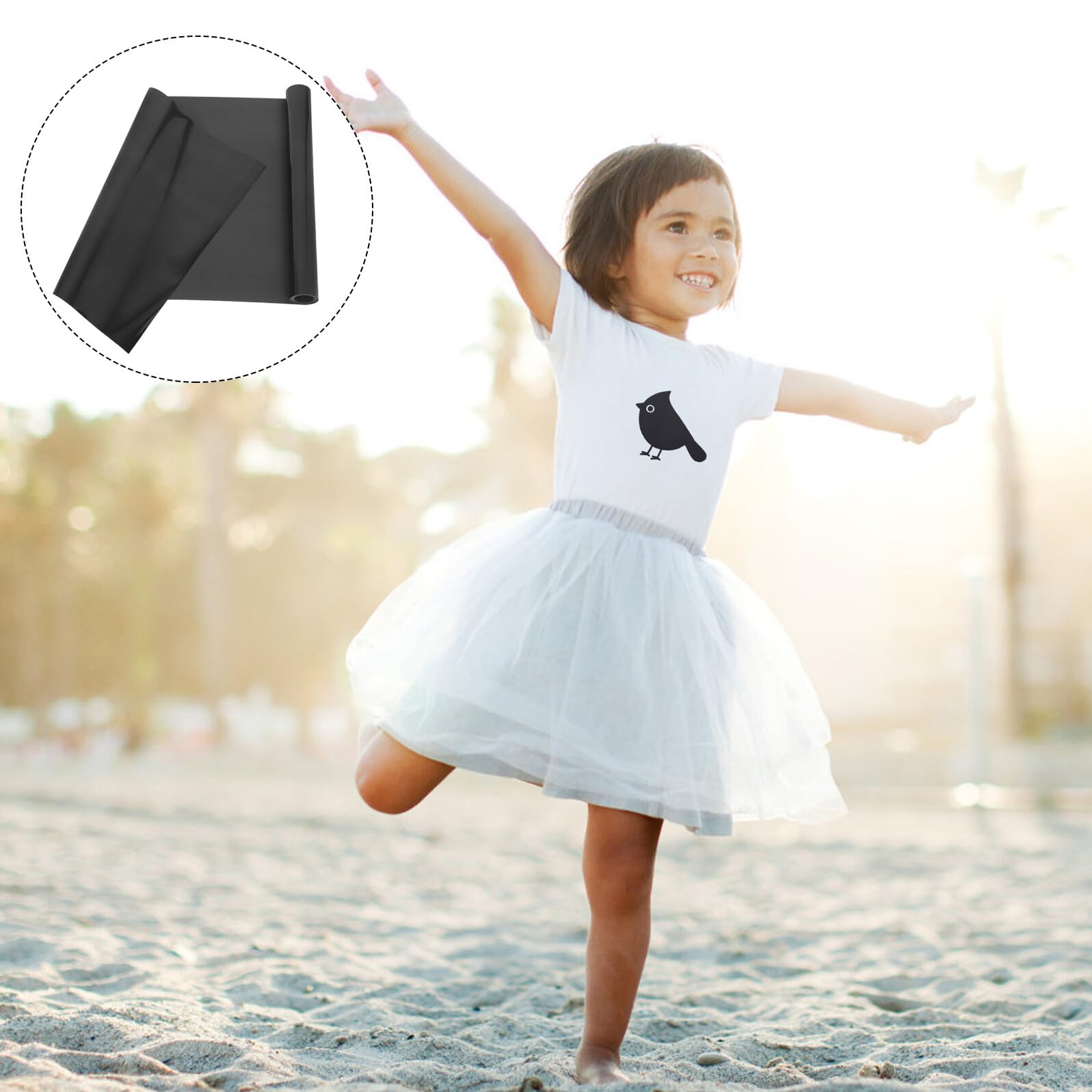 Anneome Vinile Htv Nero Opaco per Trasferimento Termico, Film in Pet+pu Facile da Tagliare, Compatibile Tessuti e Vetro per Progetti Artistici e Abbigliamento
