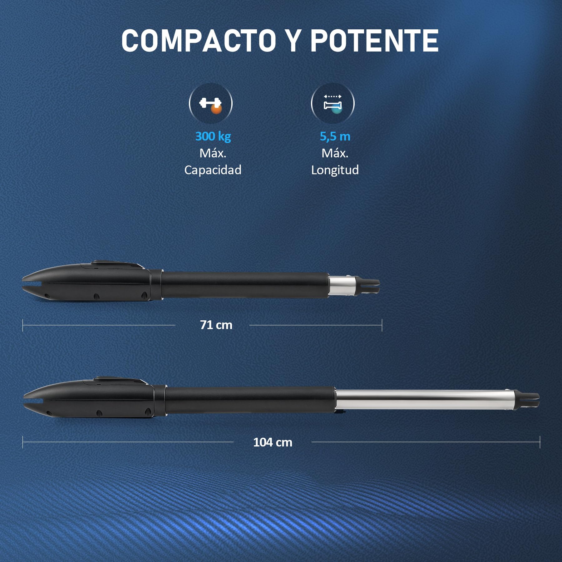CO-Z Accionamiento automático de puerta batiente, 300 kg, con 2 mandos a distancia, 50 W