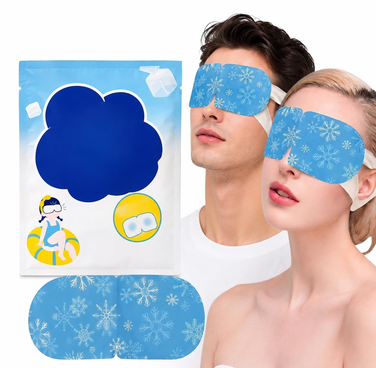 Instant Cooling Eye Mask Pack of 5 | Mint Patch for Puffiness, Dark Circles & Screen Strain Relief | Cold Compress for Travel, Office & Relaxation | Men & Women-image-16