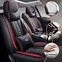 Vista 2 de Fundas protectoras de asiento de automóvil de 2 asientos de lujo para Chevy Cruze 2011-2019, diseño de bolsa de almacenamiento trasera, almohada