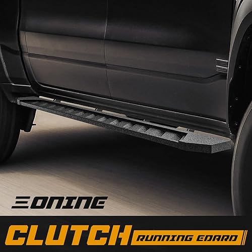 Miniatura 5 de ONINE Clutch - Estribos de 7 pulgadas, ajuste personalizado, para Toyota Tundra Crew Max Cab 2022-2025, escalón lateral Nerf, textura negra
