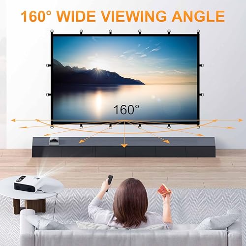 Miniatura 2 de Pantalla de proyector, pantalla de proyector para exteriores, lavable y plegable, ideal para cine en casa en interiores y exteriores, campamento,