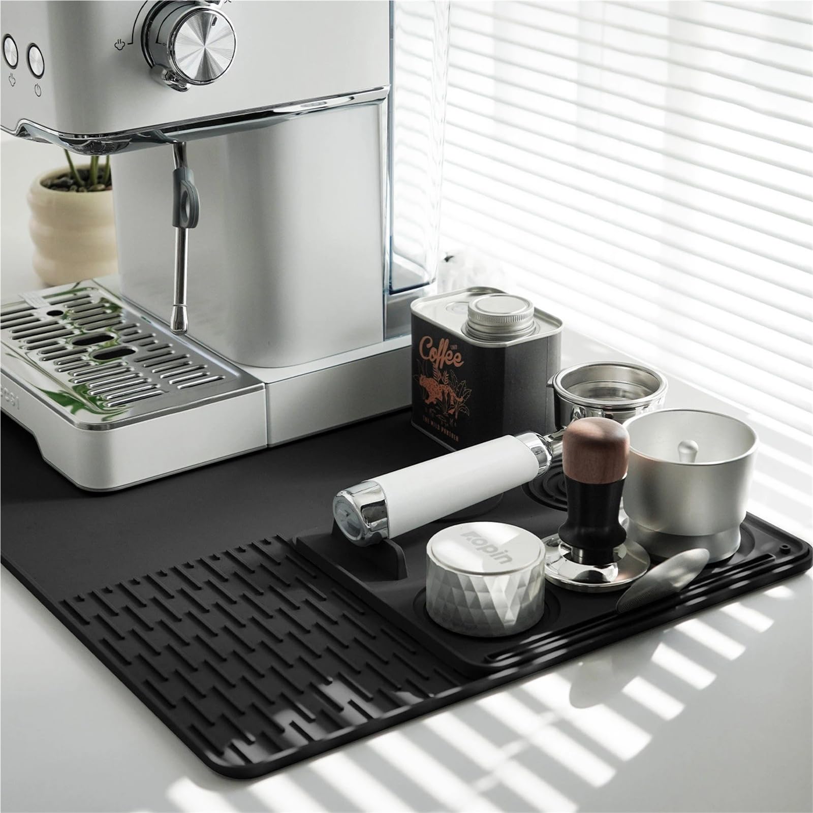 Compatible con el juego de alfombrillas de café de silicona OANKR 2PCS