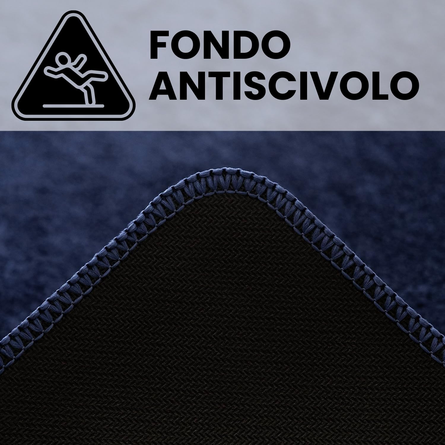 parpyon Tappeto Bagno Antiscivolo Linosa I asciugapasso Ingresso Tappeto Magico in Microfibra I Lavabile in Lavatrice Tappetino Bagno Doccia I tappeti Moderni (55X100, Blu)