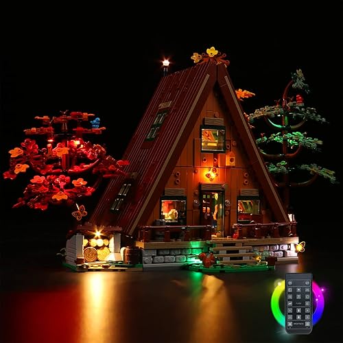 Miniatura 9 de VONADO Kit de luces LED para cabina Lego A-Frame 21338, iluminación clásica de bricolaje compatible con Lego 21338 (sin modelo Lego), luces