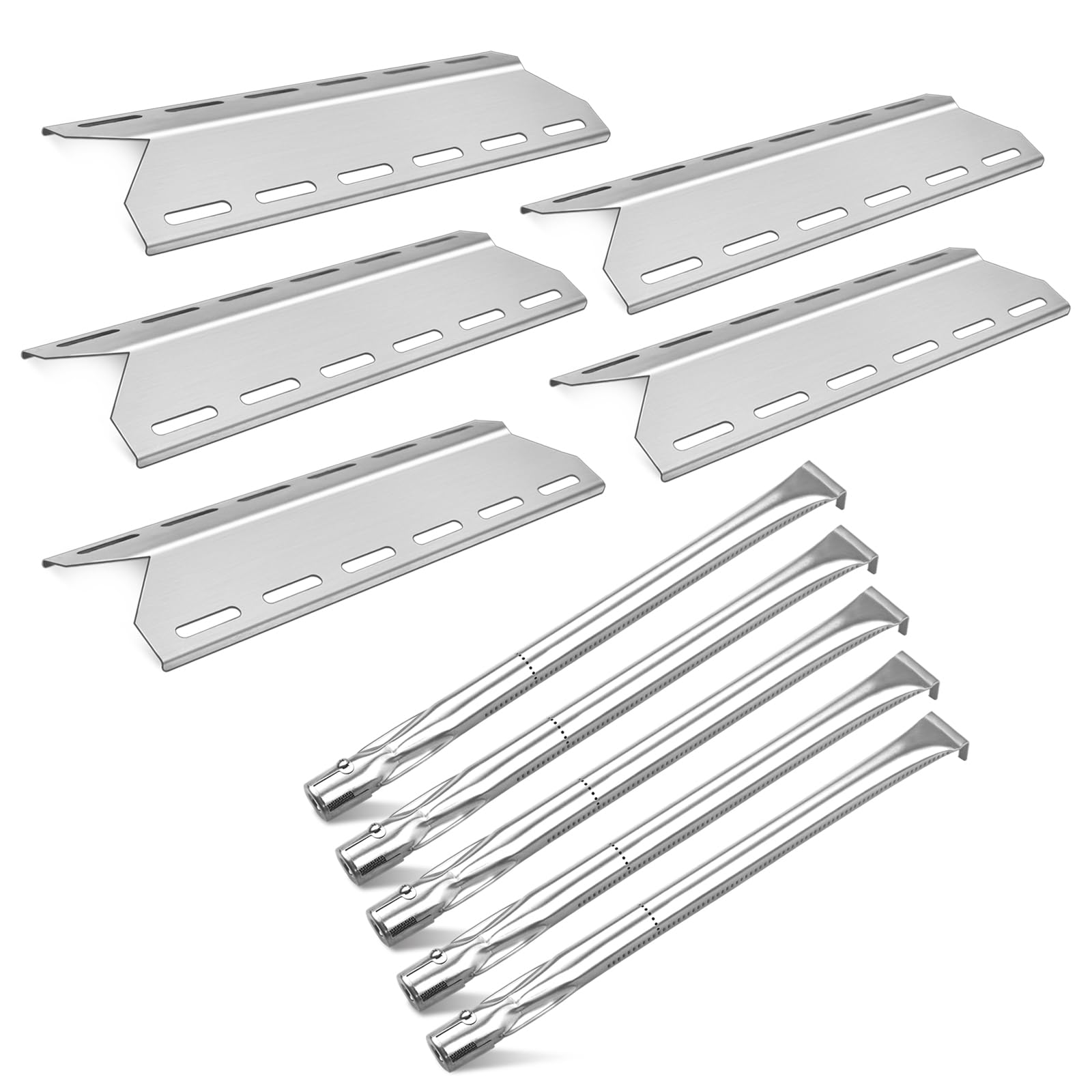 Piezas de repuesto para parrilla Charmglow 720-0234, Nexgrill 720-0033 | Member's Mark 720-0584, Kirkland 720-0025, SAMS 720-0584A, placas de calor y tubos de quemador parrilla de 5 quemadores