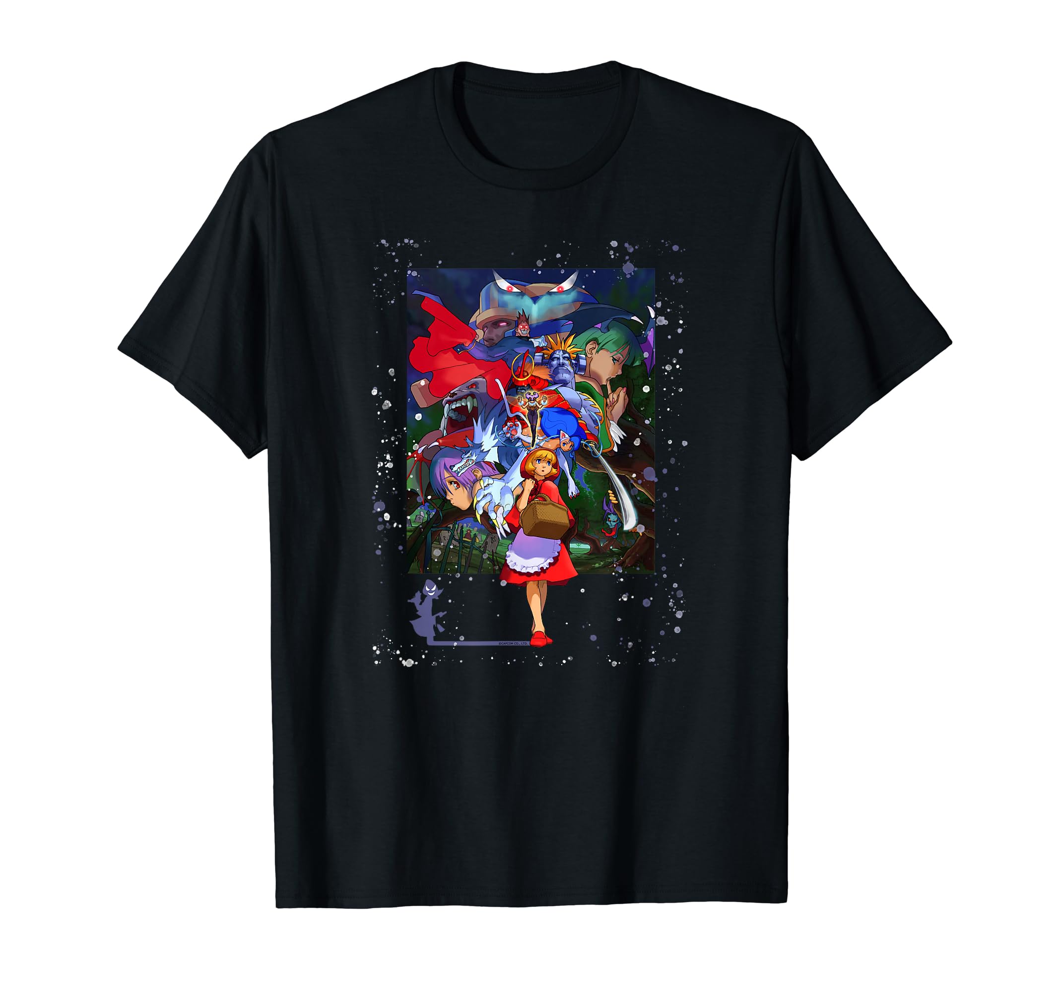 ヴァンパイアハンター Tシャツ ゲーム カプコン CAPCOM ビンテージ 90's】 CAPCOM M相当 ヴァンパイア モリガン・アーンスランド 格闘
