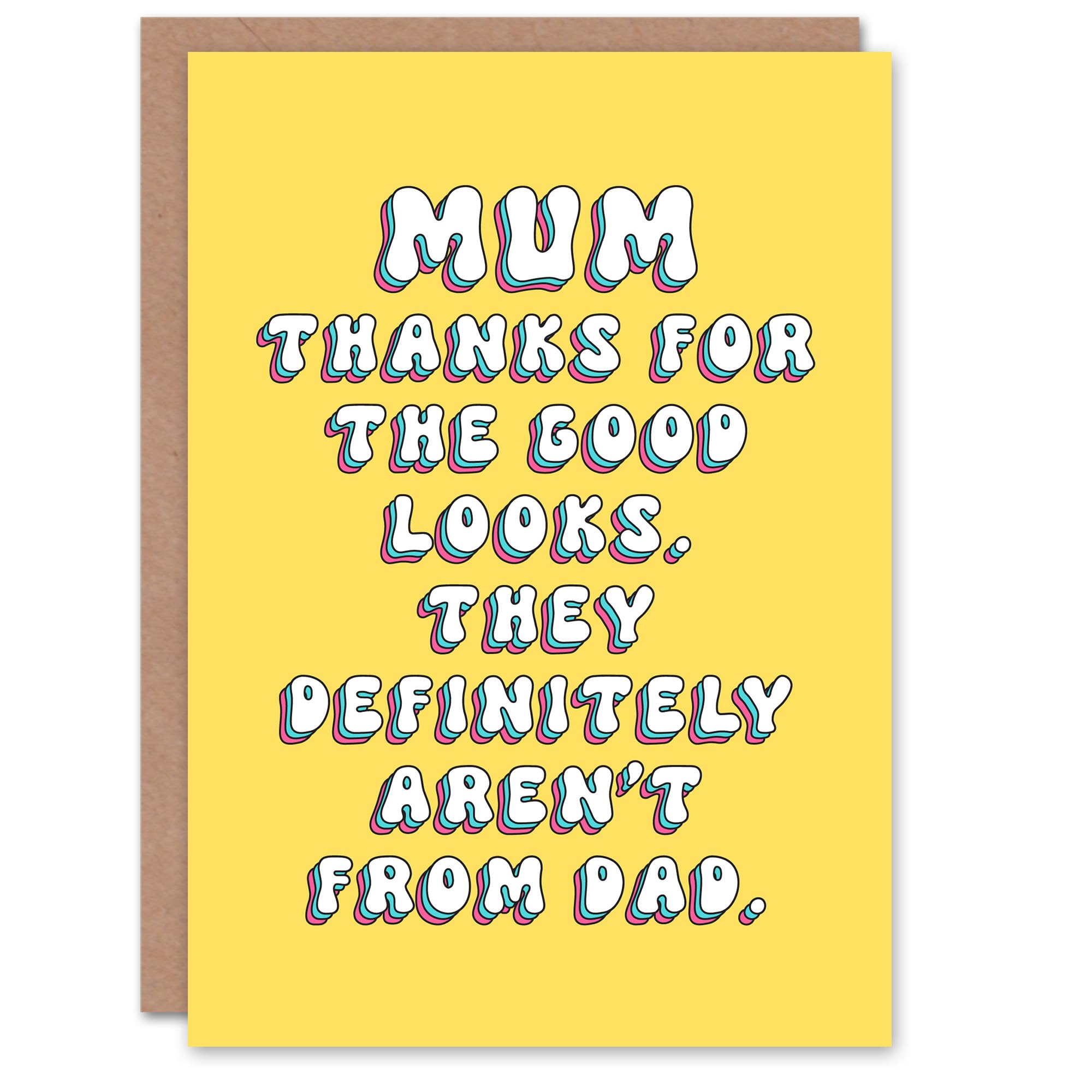 Artery8 Greeting Card Thanks For The Good Looks Funny Cheeky For Mum Mummy Mom Birthday Card