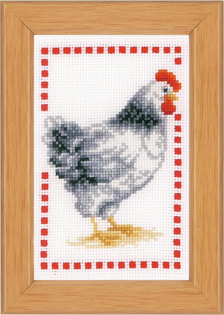 Vervaco Cross Stitch, Chickens (18 Count) 3/Pkg