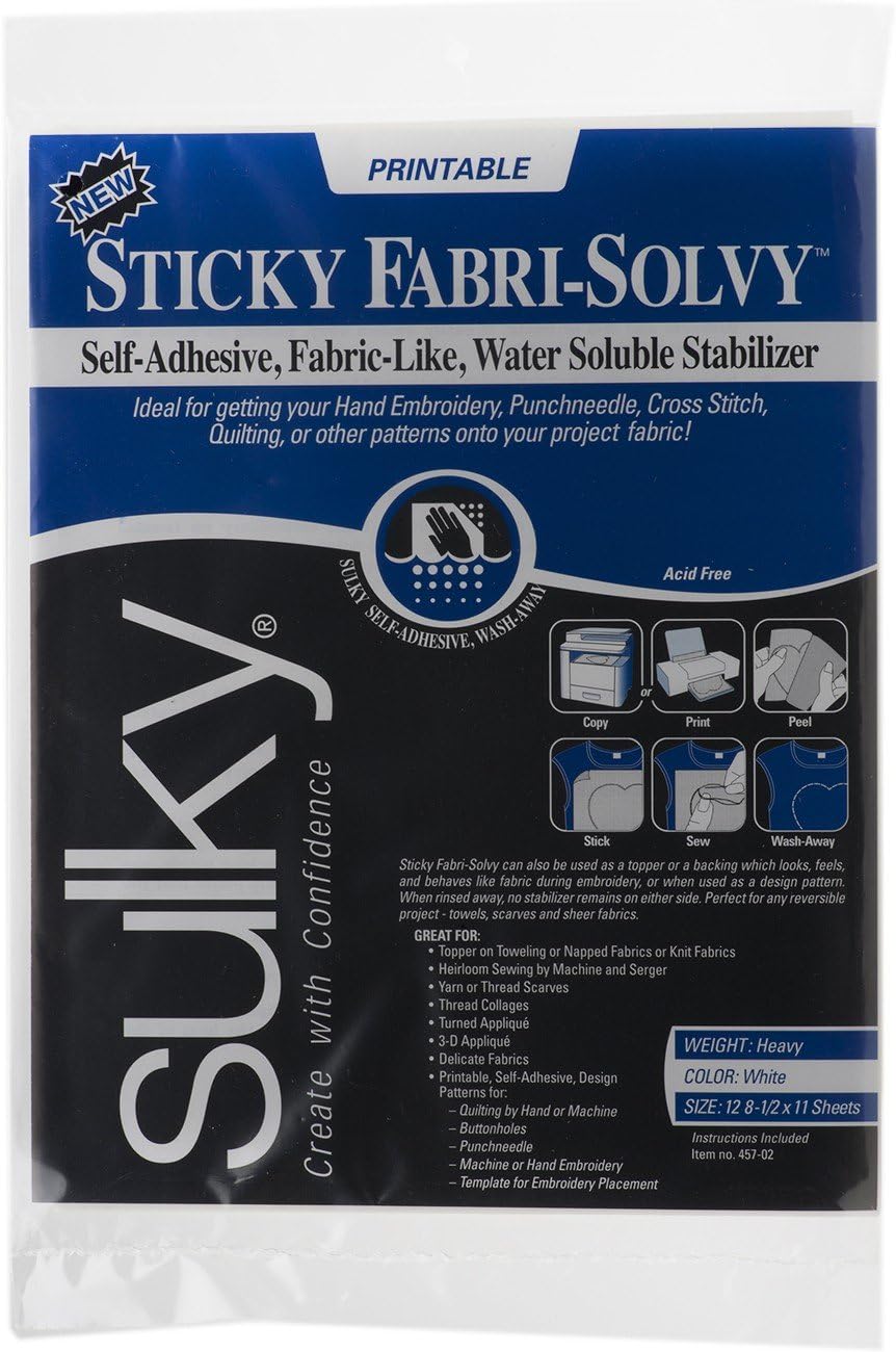 Sticky Printable Sheets 12ct 8-1/2in x 11inF