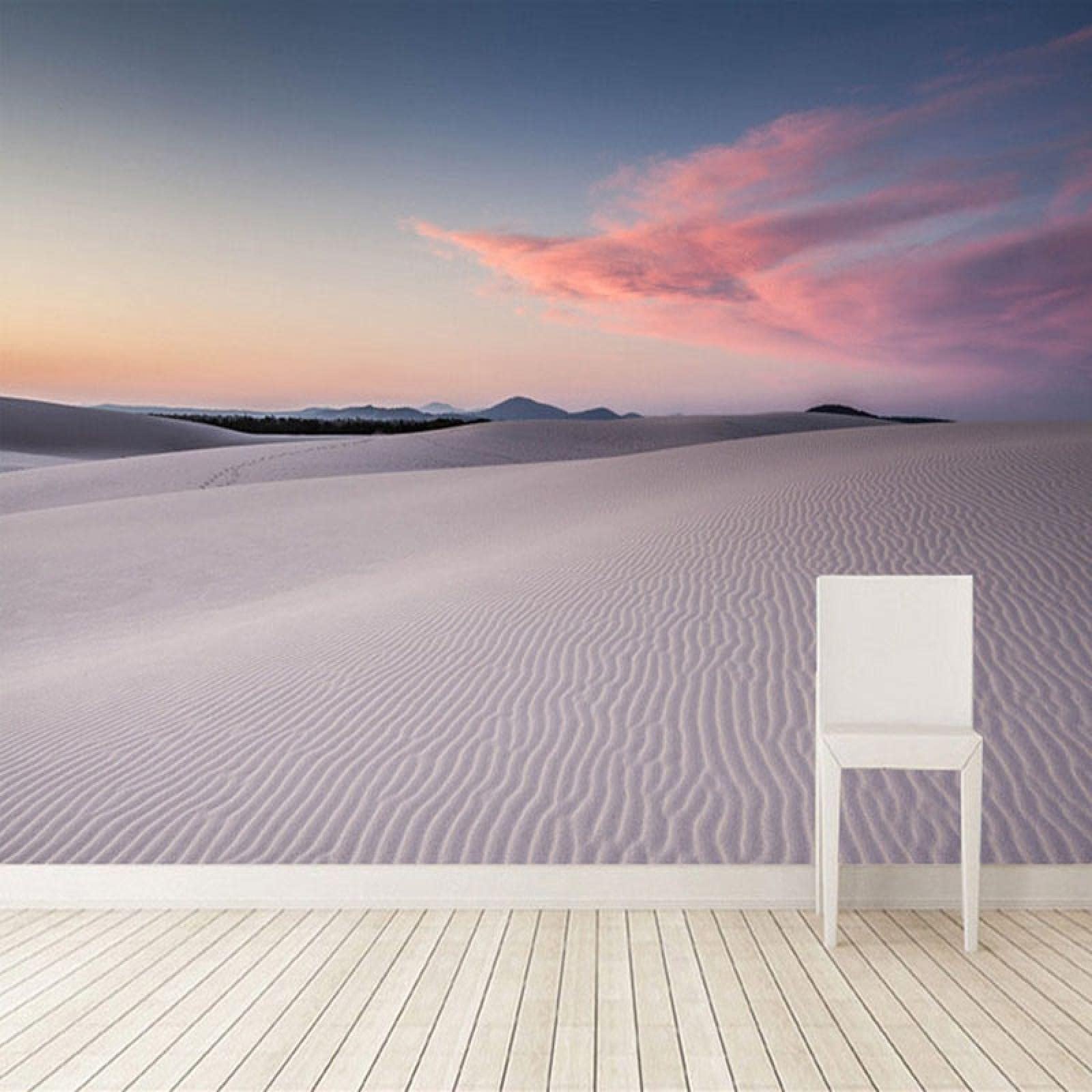 Dusk Desert 3D Wall Mural, Sky Mountains Murals Wallpaper,for Storefront Restaurant Beauty Salon Hotels Living Room Decoration-Not Self-Adhesive-48 W x 36" H/122x91cm-Silk