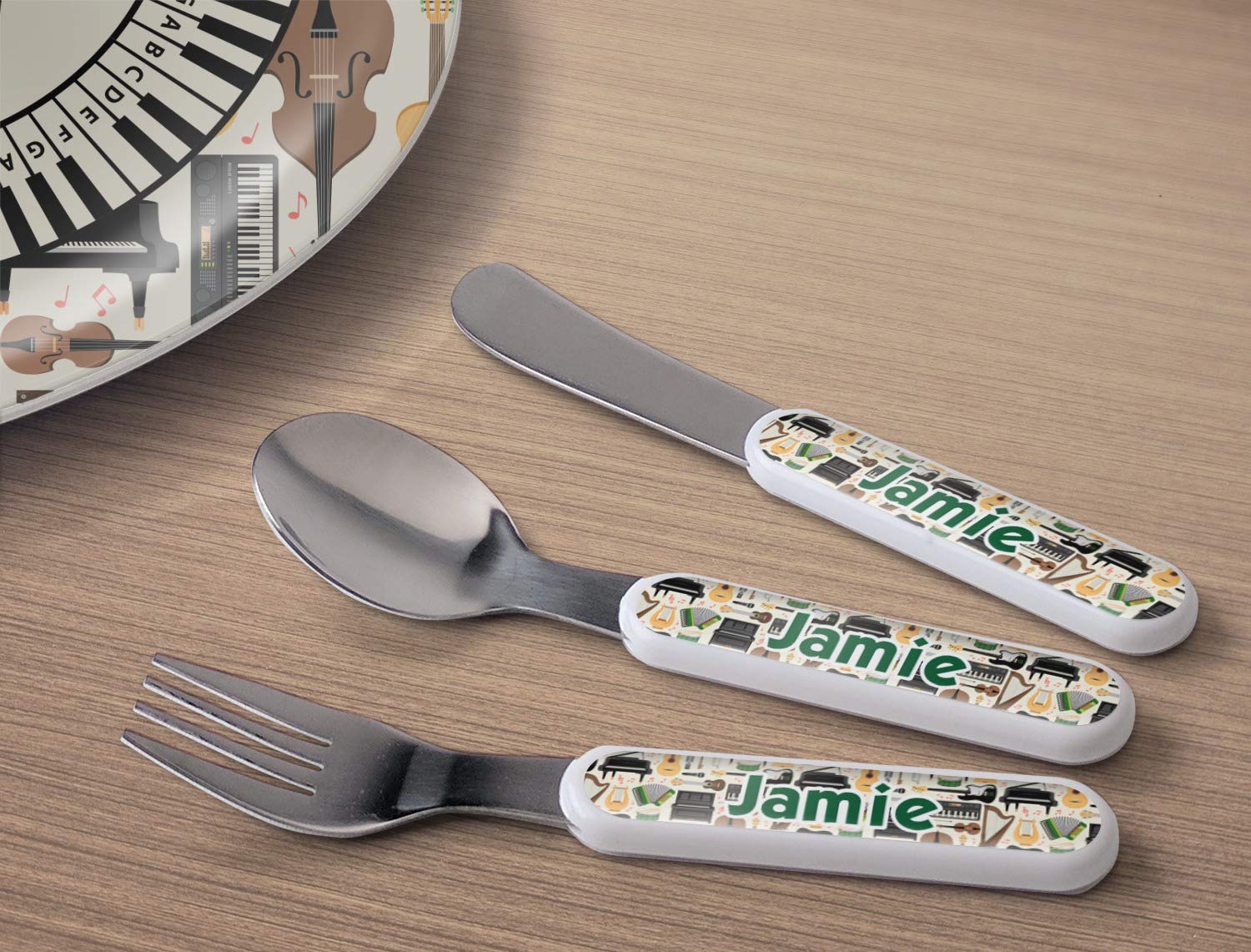 Personalized Musical Instruments Kid's Flatware