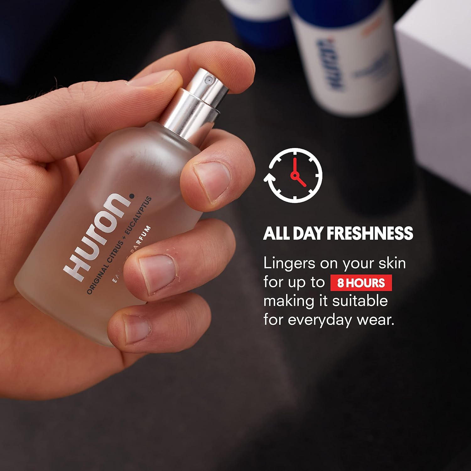 Huron Cologne for Men, Eau de Parfum with Citrus + Eucalyptus & Mint Scent, Premium Clean Daily Fragrance for Everyday Wear, 1.7 Fl Oz - Image 6
