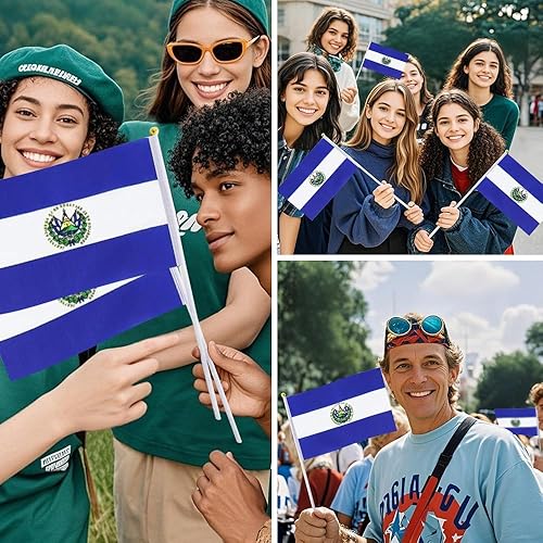 Miniatura 6 de Pretty_jessie International - Banderas de mano para fiestas, aulas, jardines, olimpiadas, festivales, clubes, fiestas, decoración de escritorio