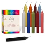 Raajsee Pack of 20 Colorful Candles &vert; 5" Tall Unscented Mini Taper Candle - Perfect for Witchcraft&comma; Rituals&comma; Spells&comma; Prayer&comma; Meditation&comma; Home Decor&comma; Party Decor Chime