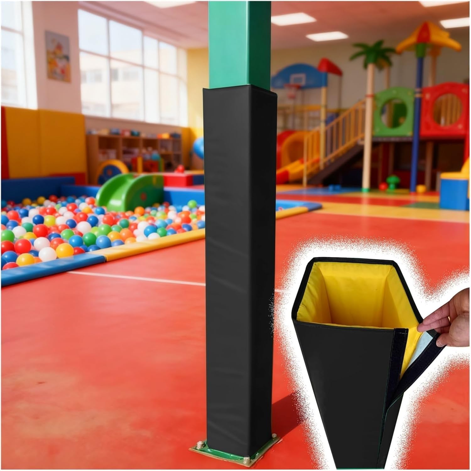 Pole Padding Wrap, Foam Column Cover for Playground, Reusable All Weather Protection for Metal Tubes