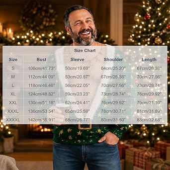 Mens Ugly Christmas Sweatshirt Funny 3D Print Pullover Hairy Chest Jumper