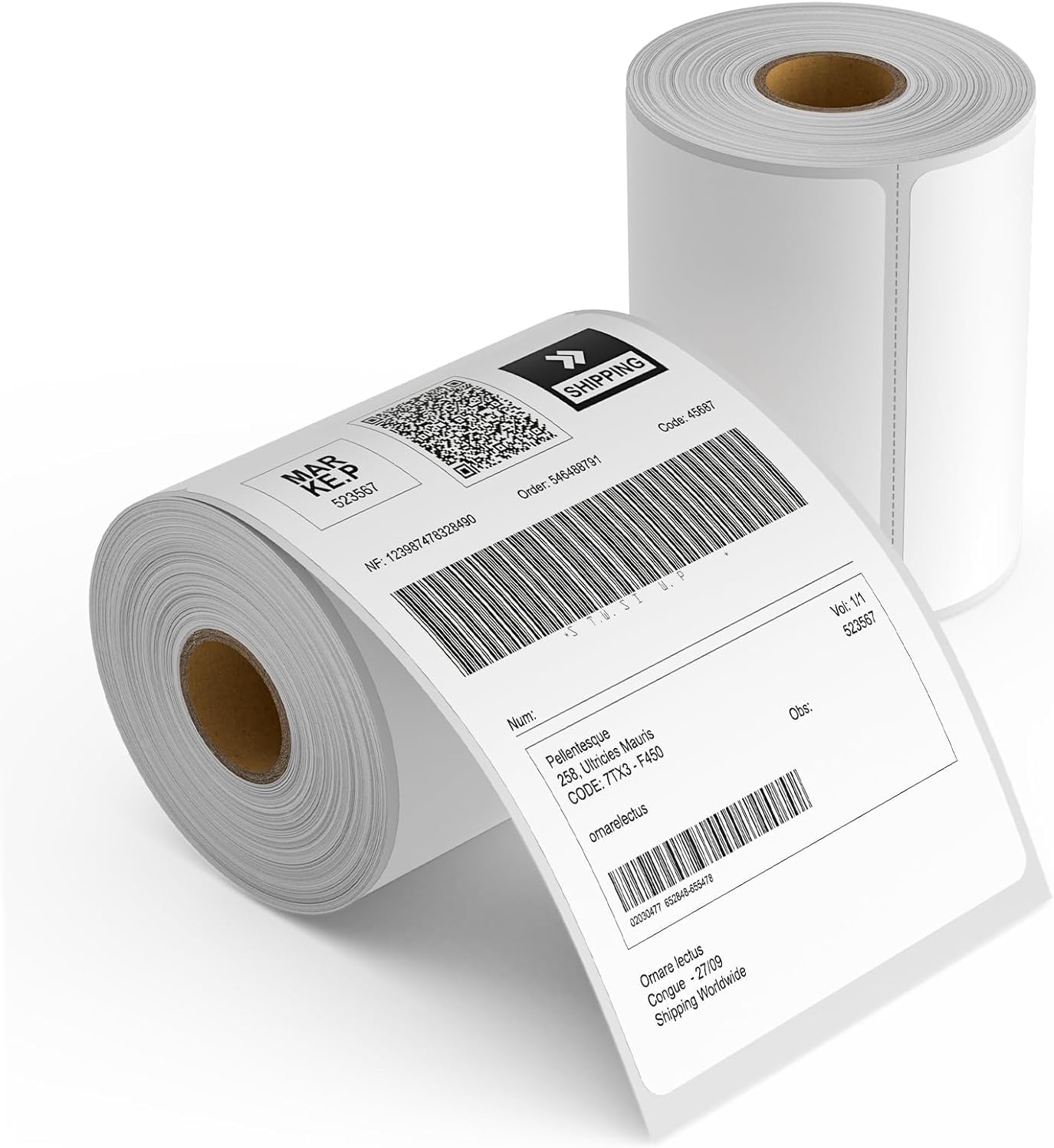 4x6 Thermal Shipping Labels - 1 Roll of 350, Perforated & Strong Adhesive, Direct Thermal Labels Compatible with Rollo, Zebra, for Amazon UPS FedEx Shopify - Image 2