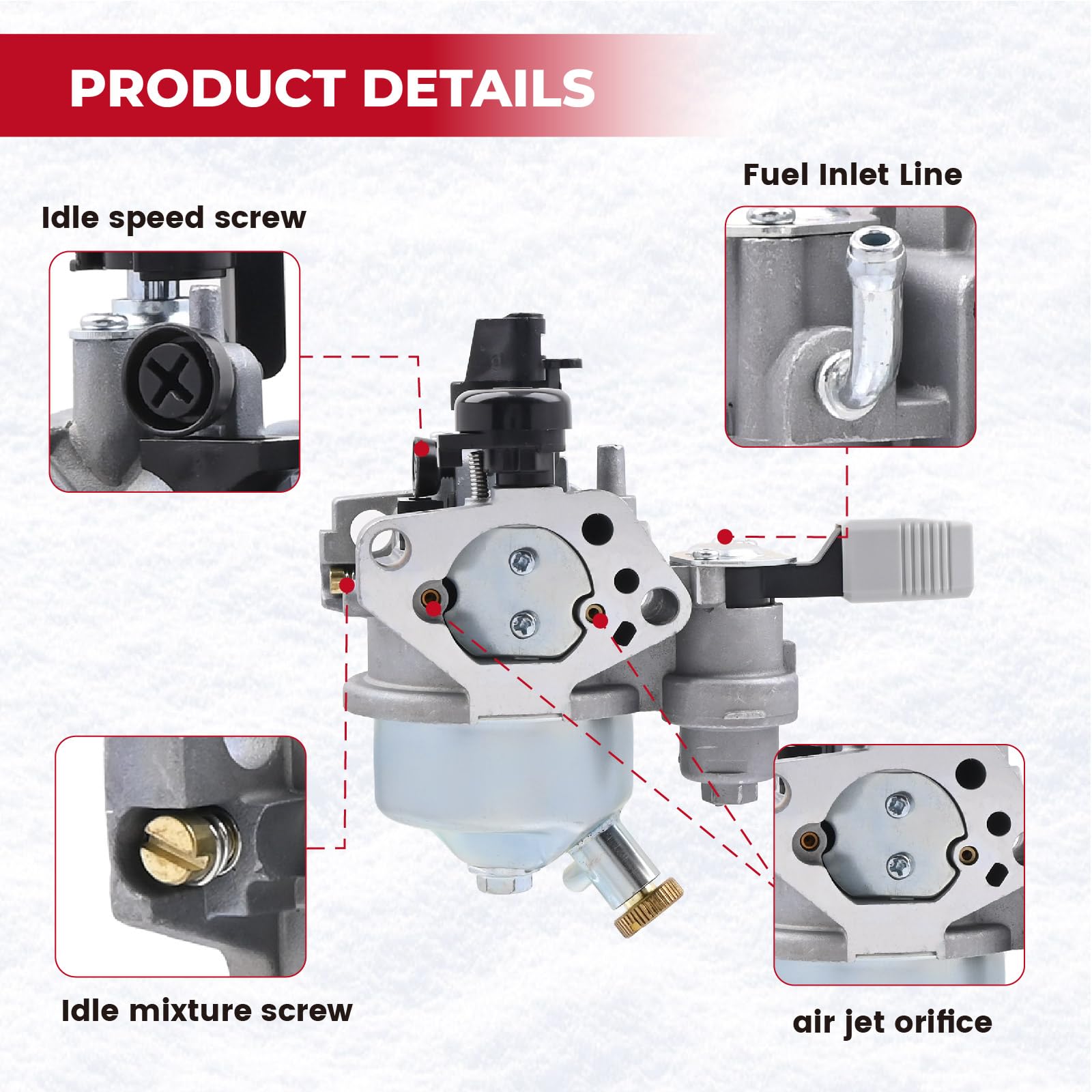 Amazon.com: NIMTEK 16100-ZE2-P53 Carburetor Kit for Honda HS828