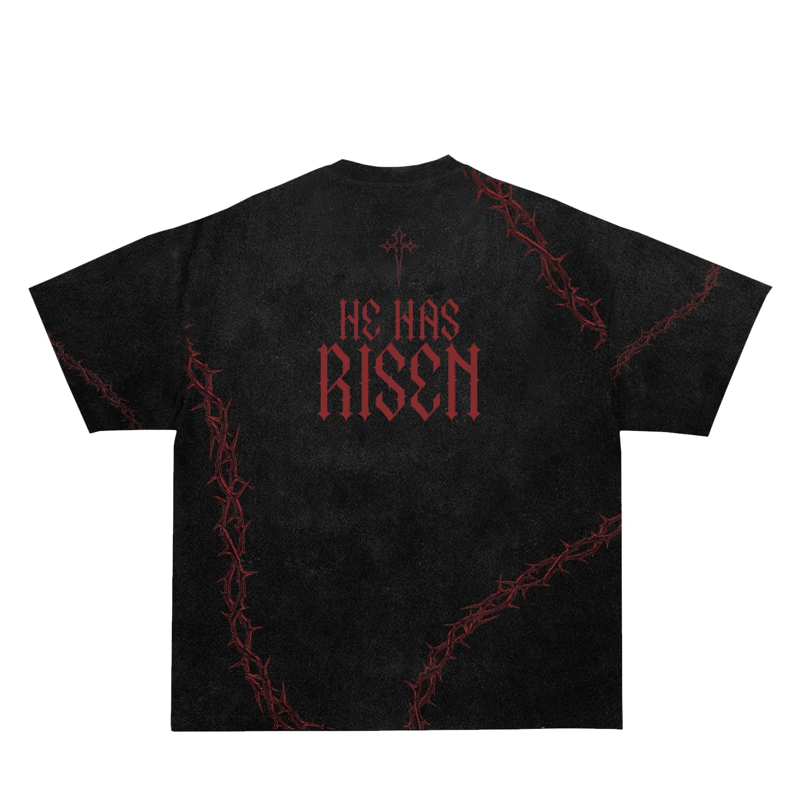 SAINT KAIZEN T-Shirt Pump Cover for Gym and Training, 220G Cotton Oversized Shirt with Acid Wash Black Finish