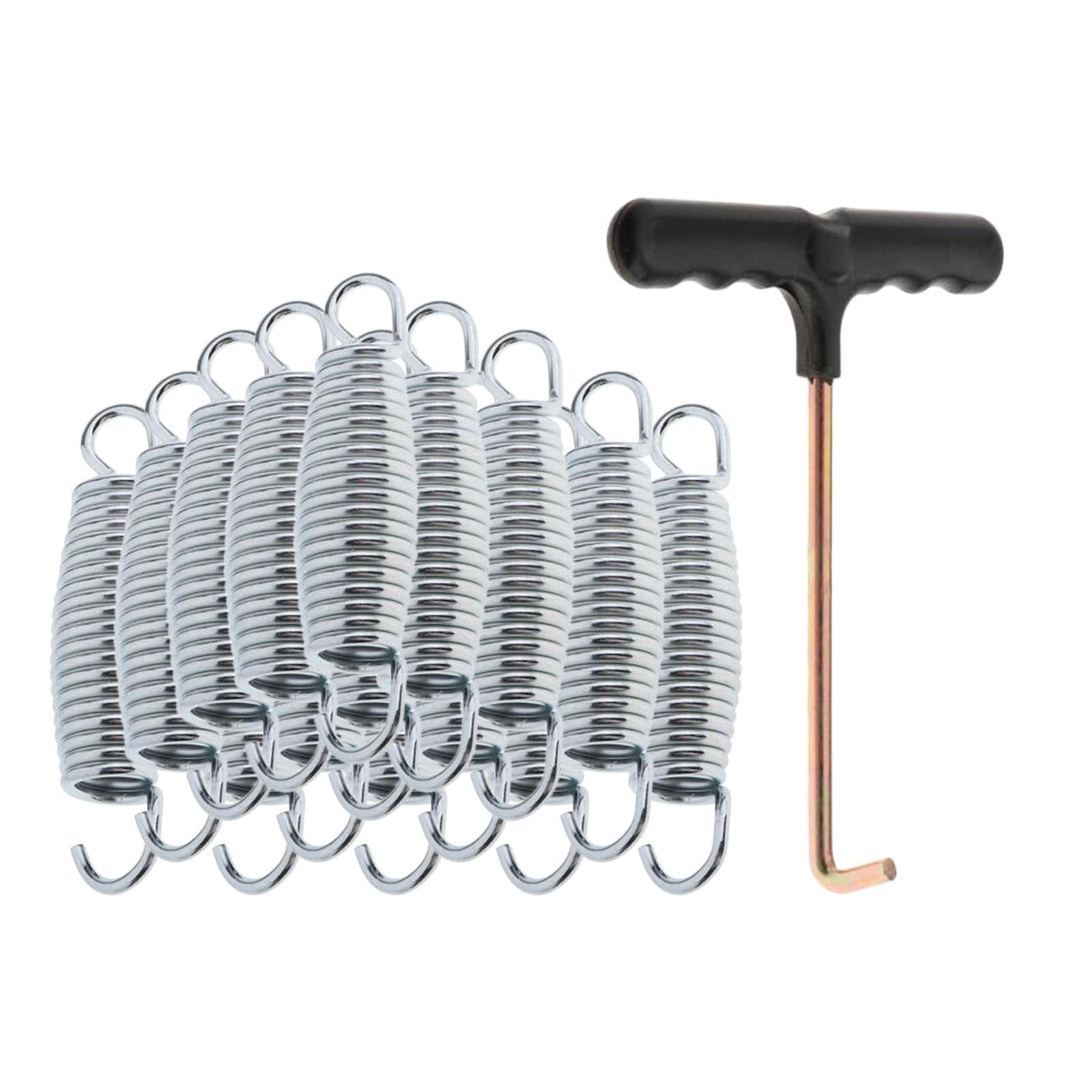 BNF® Sporting Goods-Fitness Running & Yoga-Fitness Equipment & Gear-Trampolines - 15Pcs Trampoline Springs for Outdoor Replacement Heavy Duty Trampoline Parts 10cm Spring