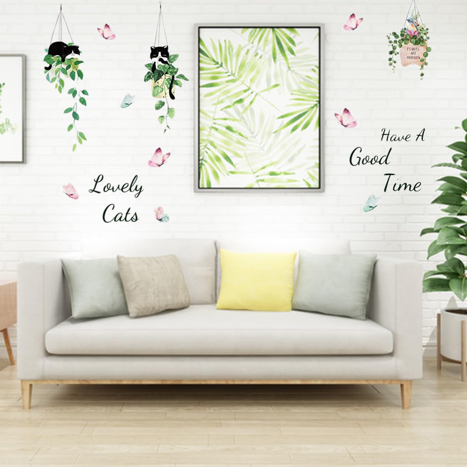 Pflanzen Wandsticker Aus PVC – Selbstklebend, 75x100 Cm, Für Wohnzimmer, Büro & Mehr