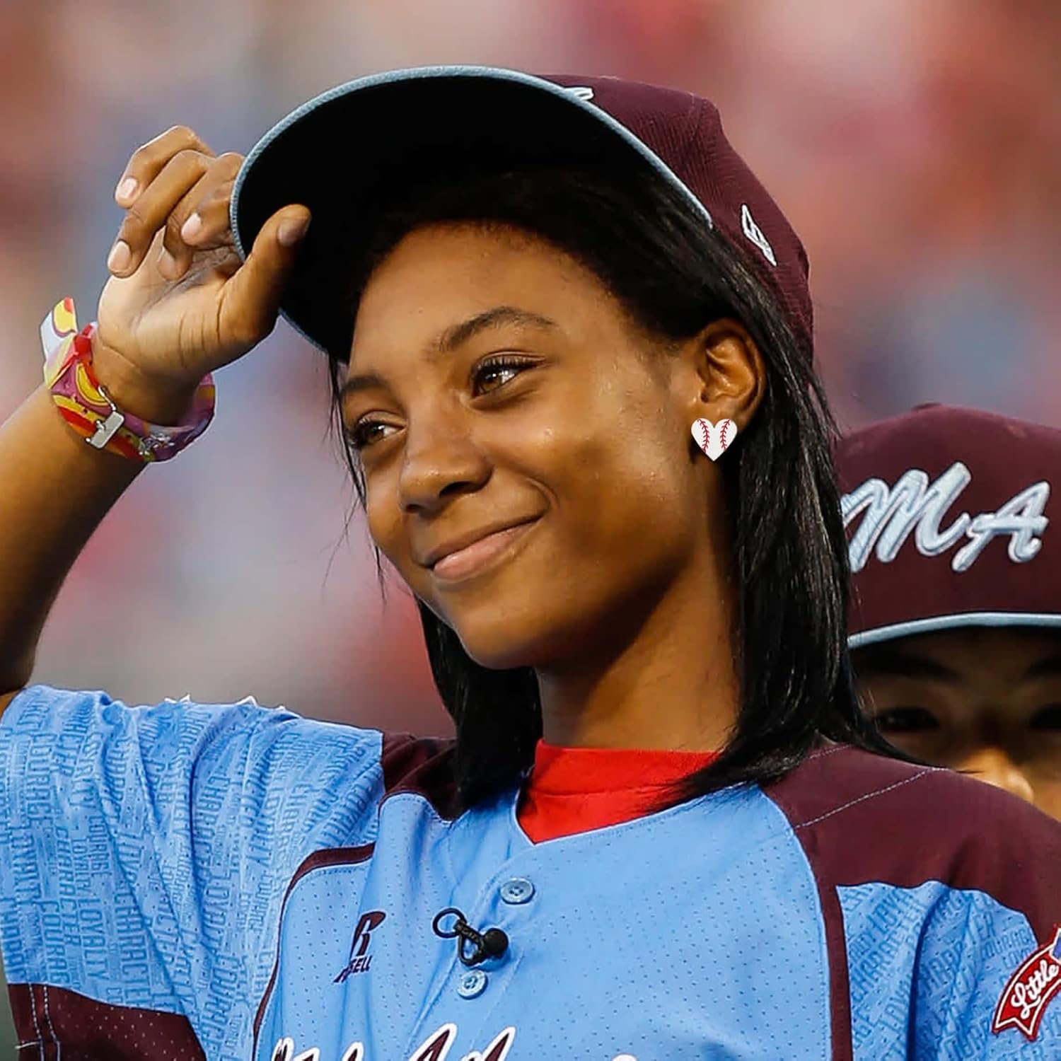 Baseball Earrings for Women Heart Sports Studs Earrings Player Sports Fan Gift Jewelry - Image 2