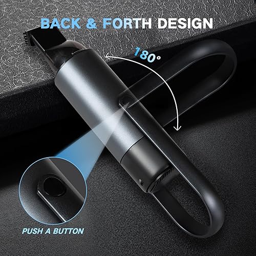 Miniatura 3 de Aspiradora de automóvil, soplador 2 en 1, aspiradora de mano de 9000 PA, portátil inalámbrica con múltiples boquillas, aspiradoras de mano con