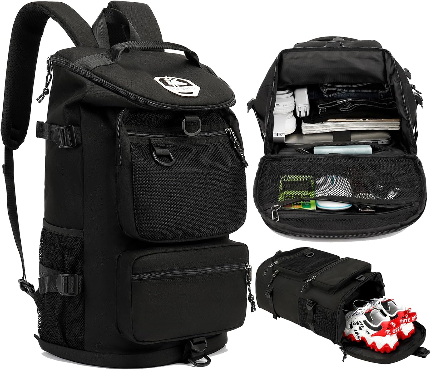 gym duffel bag backpack wrestling bag with shoe compartment 4 kinds of back method waterproof sports walking laptop - Image 2